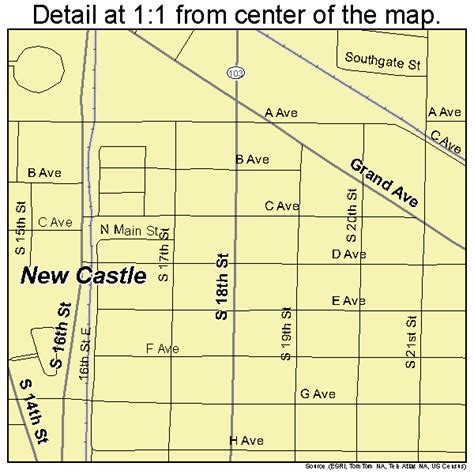 New Castle Indiana Street Map 1852740