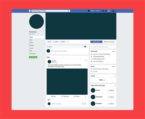 Facebook Page Mockup (2020)