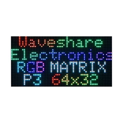 RGB Full-Color LED Matrix Panel, 64×32 Pixels, Adjustable Brightness ...