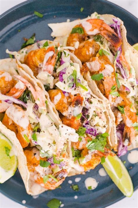 15 Minute Shrimp Tacos {Easy Healthy Recipe} - iFOODreal.com