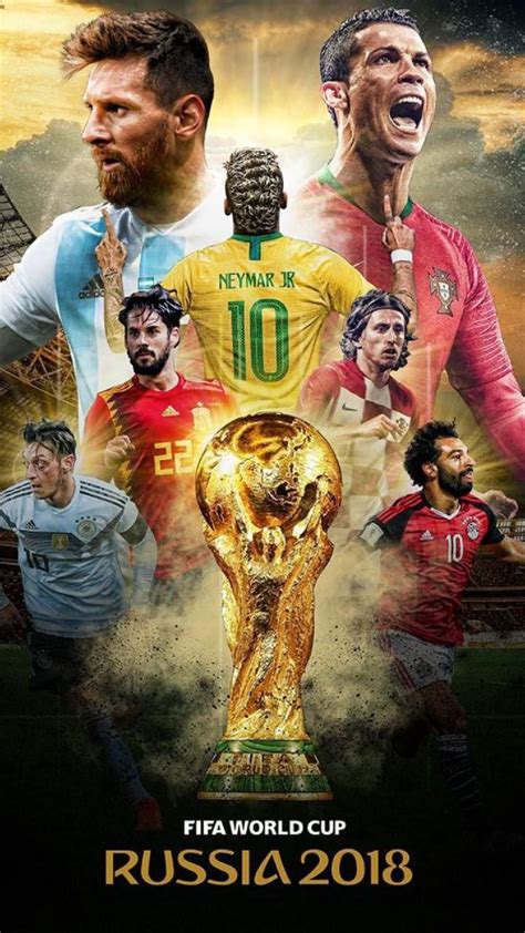 the official poster for the 2018 world cup in arabic and english, with ...