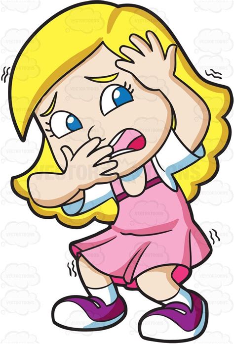 A Girl Shaking In Horror | Little girl cartoon, Cartoon clip art, Cartoon