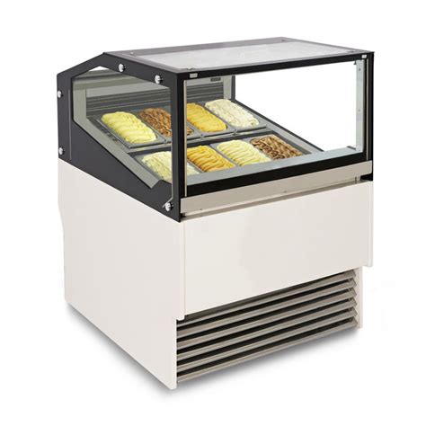 Low Profile Deli Display Fridge Ice Cream Display Case Fan Cooling R404a Refrigerant