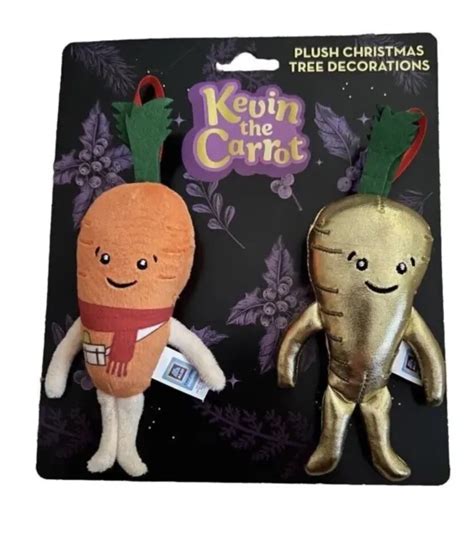 ALDI KEVIN THE Carrot Christmas 2023 Tree Decorations Soft Toy Plush ...