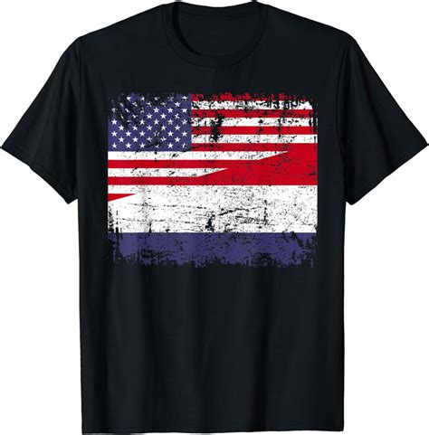 DUTCH ROOTS | Half American Flag | NETHERLANDS T-Shirt - Walmart.com