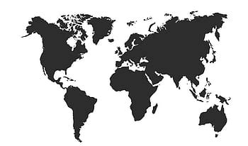 World Map Mural Black And White Fresh Black And White World, world map black HD wallpaper | Pxfuel