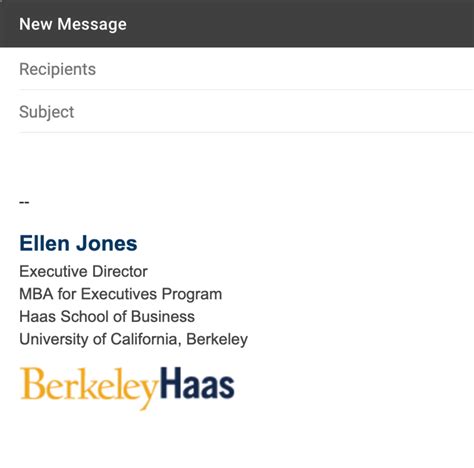 Email Signatures | Brand Toolkit | Berkeley Haas with Graduate Student Business Cards Template ...