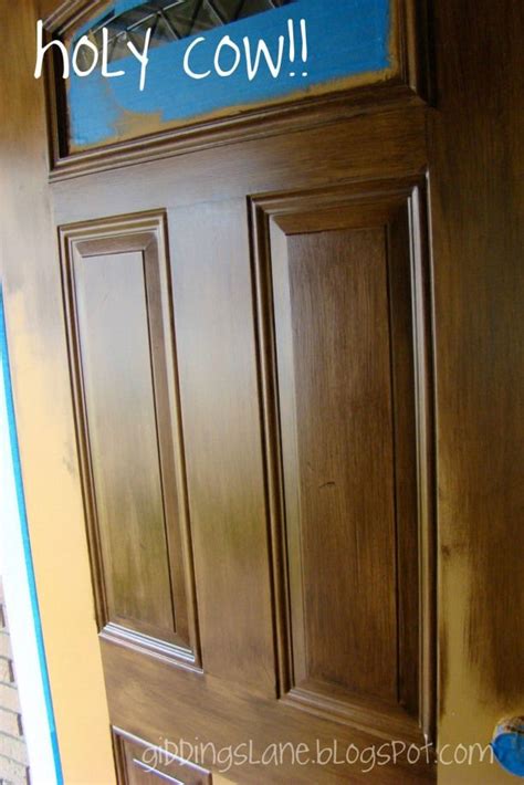 Painting a door to look like wood #outdoorwood | Painting metal doors ...