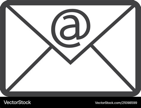 Email symbol icon Royalty Free Vector Image - VectorStock