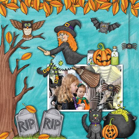 Halloween scrapbook ideas and inspiration | Oogly Boogly Featured Kit ...