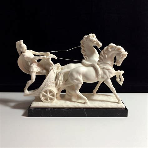 Large 10 Vintage Roman Chariot Sculpture by A. Santini