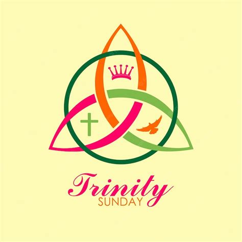 Premium Vector | Trinity Sunday colourfull text religious trinity ...