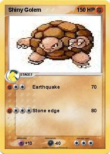 Pokémon Shiny Golem - Earthquake - My Pokemon Card