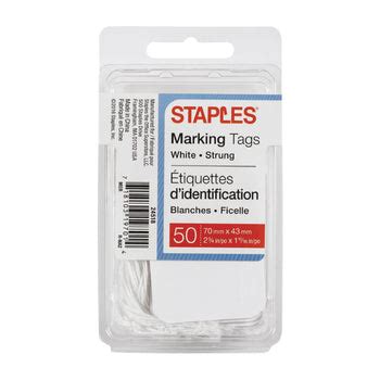 Staples Retail Marking and Pricing Tags with String - 2-3/4" x1-11/16" - White - 50 Pack ...