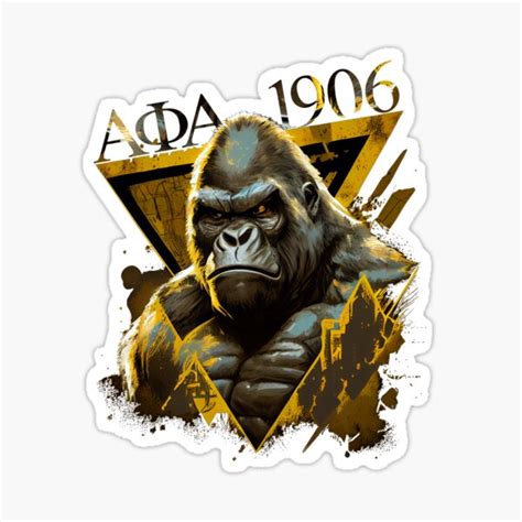 "Alpha Phi Alpha - Abstract Gorilla" Sticker for Sale by mrmydell | Redbubble