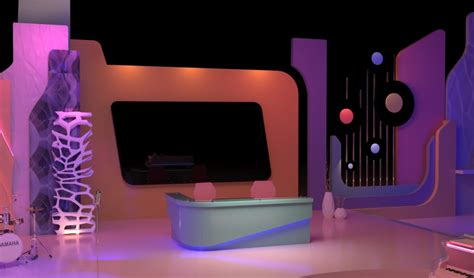 Tv studio set design on Behance