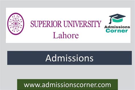 Superior University Lahore Admissions Spring 2024