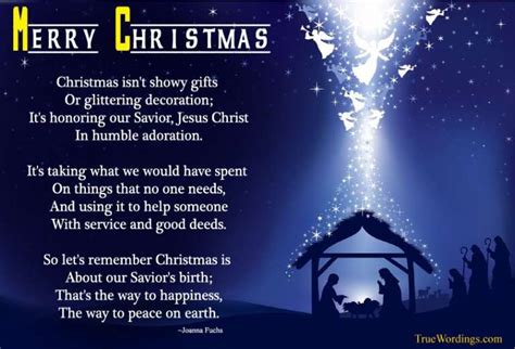 Religious Christian Christmas Poems – True Inspirational Wordings, Great Thoughts Quotes & Sayings