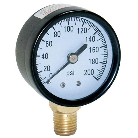 Water Source 200 PSI Pressure Gauge with 1/4 in. Lower Connection-M2002-4L - The Home Depot