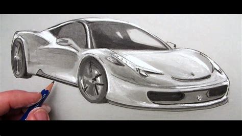 How to Draw a Car: Ferrari 458 - YouTube