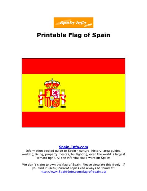 Spain Flag Printable