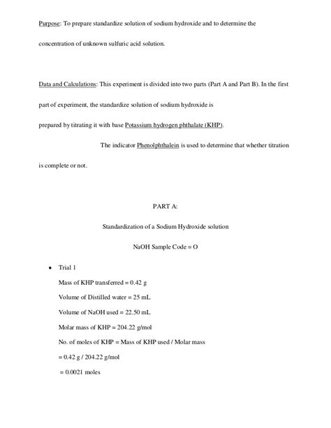 Discussion acid base titration lab report. Acid Base Titration Lab ...