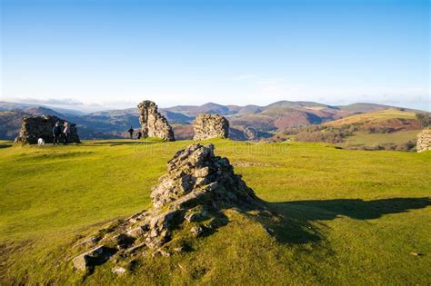 Castell Dinas Bran Ruins, Llangollen, Wales Stock Image - Image of ...