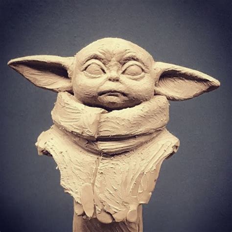 Baby Yoda sculpture by Ben Hammond. Want to see Bryan Mark Taylor and ...