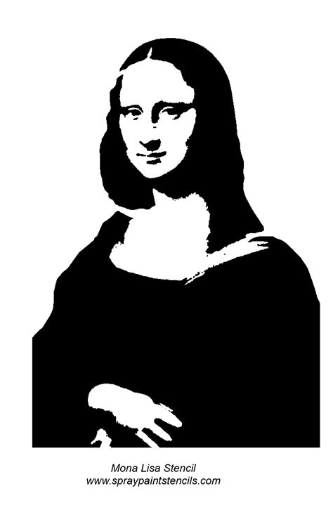 Mona Lisa stencil. | Silhouette art, Stencils, Mona lisa