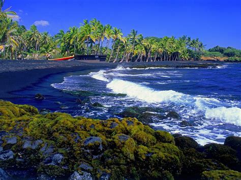 Punaluu Black Sand Beach, Big Island, Hawaii | Hawaii beaches, Black ...