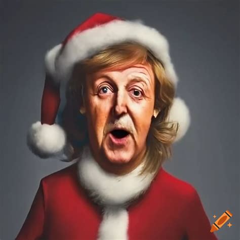 Paul mccartney in santa claus costume