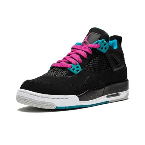 Jordan 4 Retro Black Vivid Pink Dynamic Blue GS - POIZON