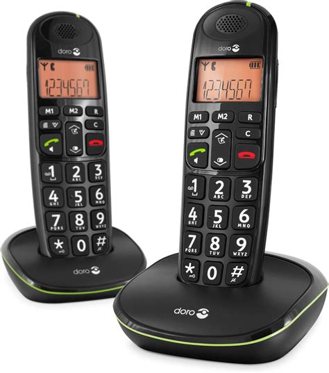 DORO Téléphone DECT PhoneEasy 100w Duo - noir: Amazon.co.uk: Electronics