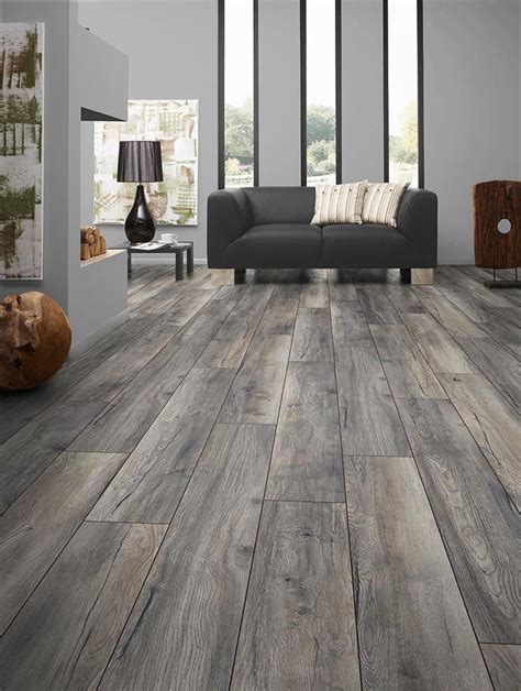 BuildDirect – Laminate - My Floor 12mm Villa Collection – Harbour Oak Grey - Living Room View # ...