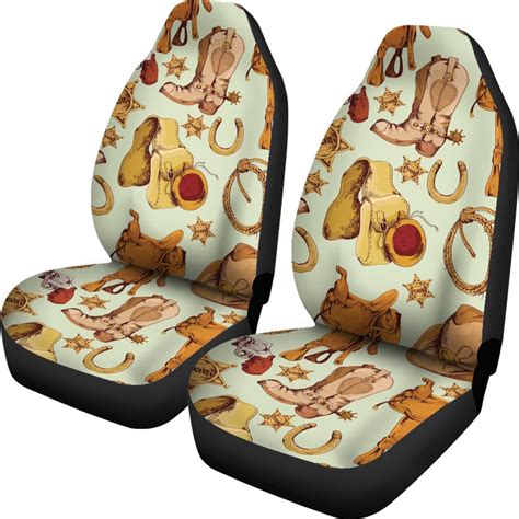 Western Cowboy Design Pattern Car Seat Covers - JTAMIGO.COM