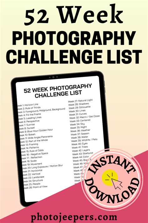 Photography Challenges and Scavenger Hunt Ideas - PhotoJeepers