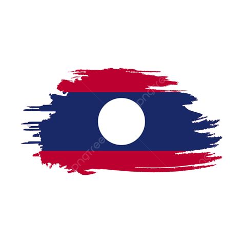 Laos Flag Stylized On White Transparent Background, Laos Flag Brush, Laos Flag, Laos PNG and ...