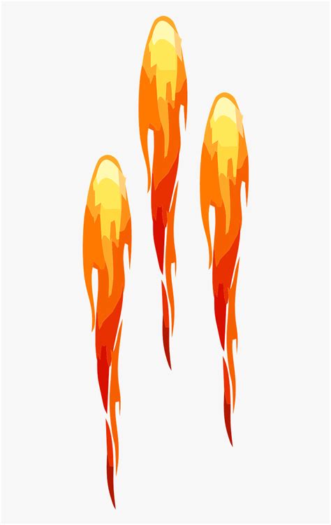 Rocket Clipart Rocket Fire - Rocket Flames Clipart, HD Png Download ...