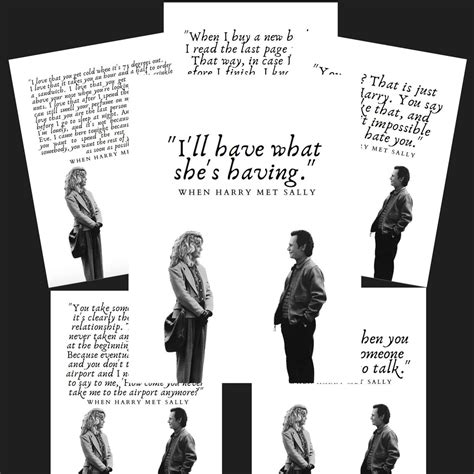 When Harry Met Sally Quotes / Digital Download Printables / 6 - Etsy