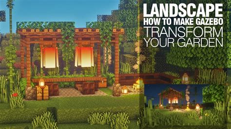 Minecraft : How To Build Gazebo : Garden Landscaping : Transforming Your Garden - YouTube