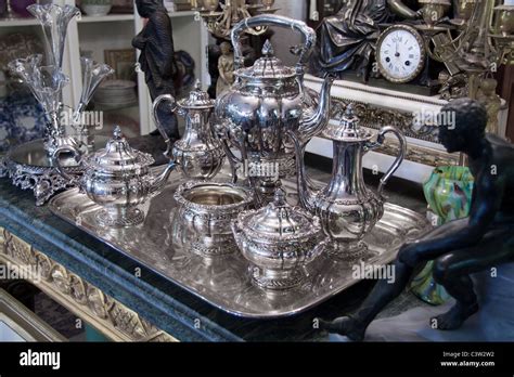 Antique sterling silver tea set hi-res stock photography and images - Alamy