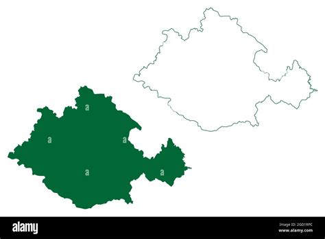 Gonda district (Uttar Pradesh State, Republic of India) map vector illustration, scribble sketch ...