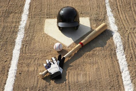 Baseball, Bat, Batting Gloves And Photograph by Thomas Northcut - Fine ...