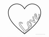 Plain Heart Coloring Page Pages sketch template