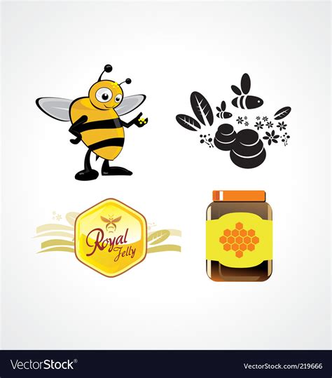 Honey bee Royalty Free Vector Image - VectorStock