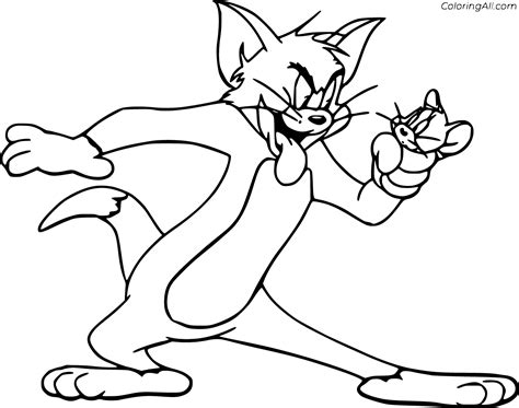 Tom And Jerry Eating Cake Coloring Pages For Kids - vrogue.co