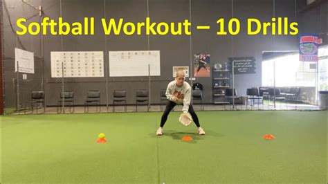 Softball Workout - 10 Drills - YouTube