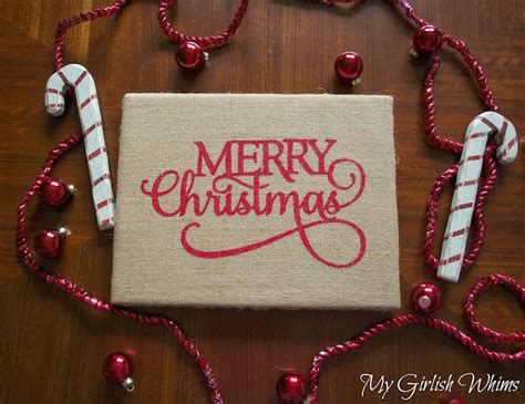 DIY Burlap Merry Christmas Sign - My Girlish Whims