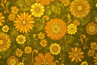 Sixties / Seventies Era Floral Print Wallpaper - Brian Eno… | Flickr