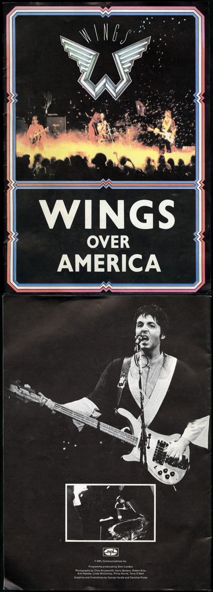 Paul McCartney and Wings Over America Tour Program | Music Posters ...